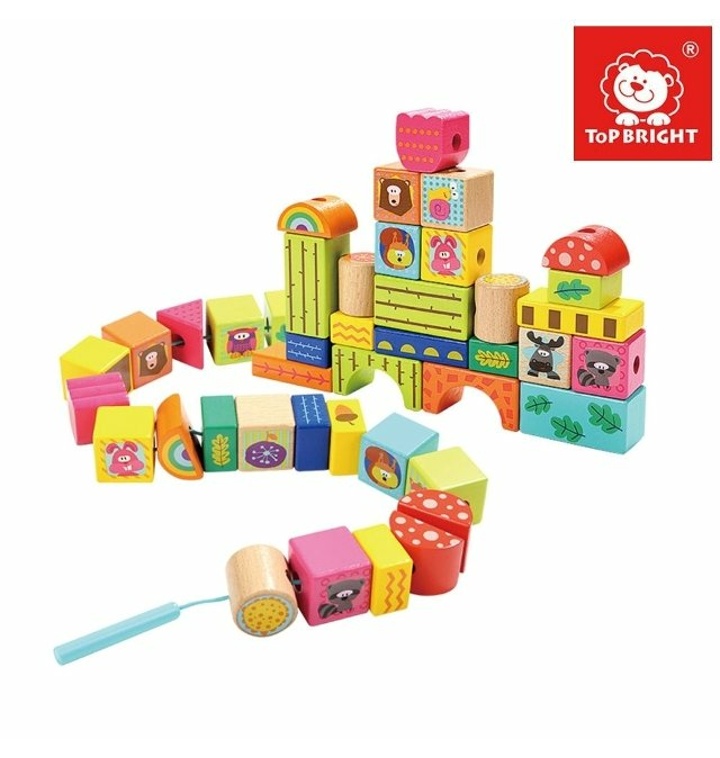 숲속친구들 실꿰기블록