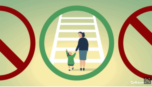 횡단보도 지키는 모습을 지켜주세요